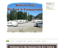 Tablet Screenshot of dawsoncityrvpark.com